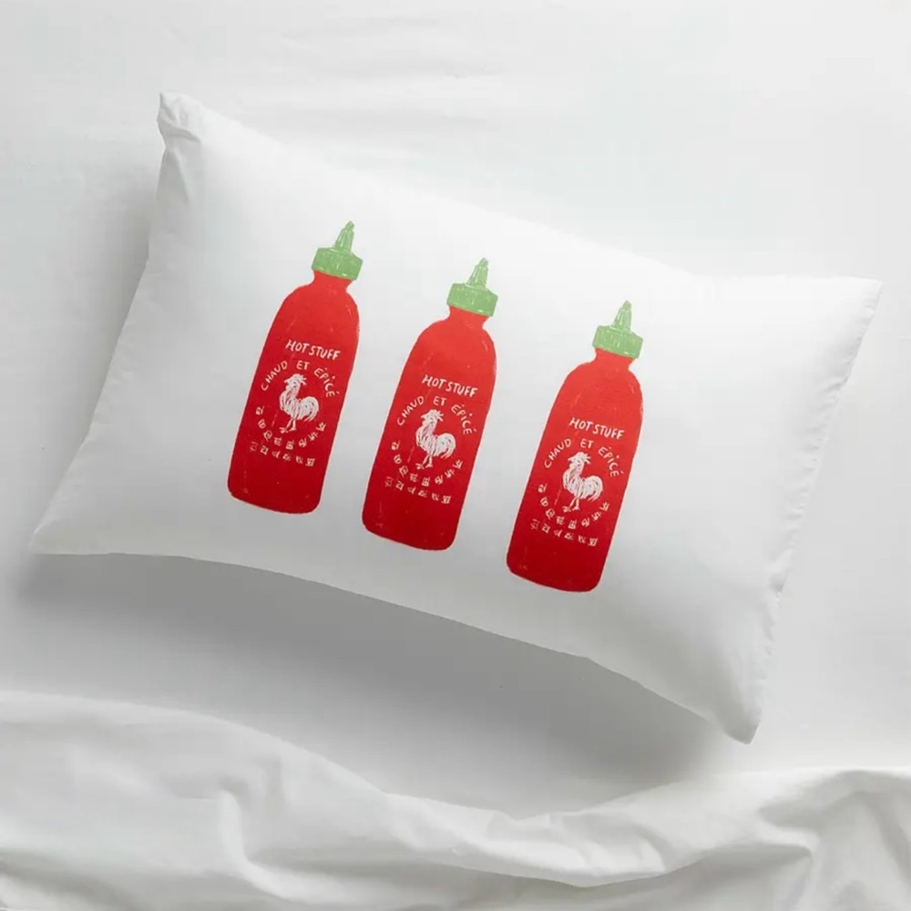 SIMONS - “HOT STUFF” PILLOW CASE - NEW